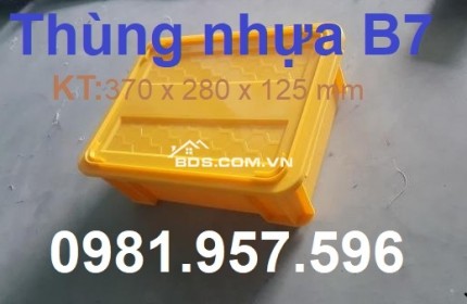 Thùng nhựa B7, khay nhựa có nắp, khay nhựa B7